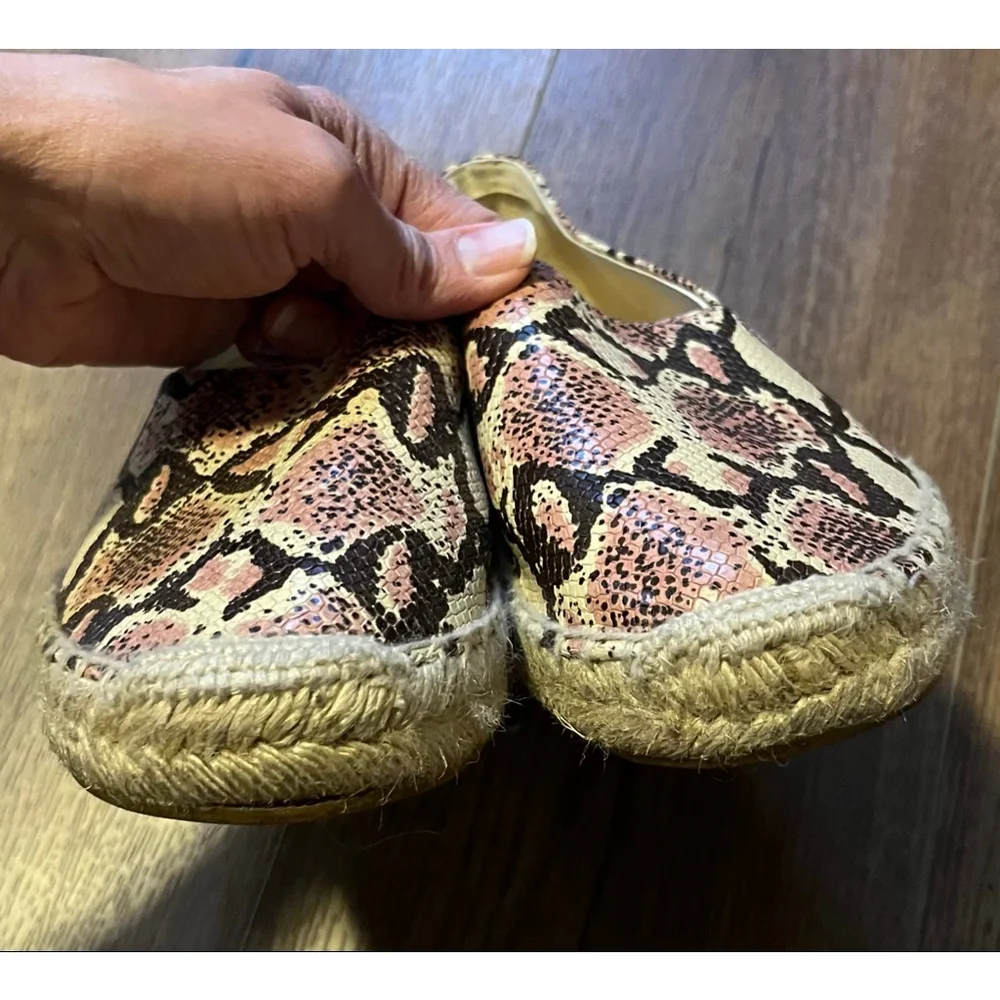J. Crew animal print espadrille slip on loafers size 9